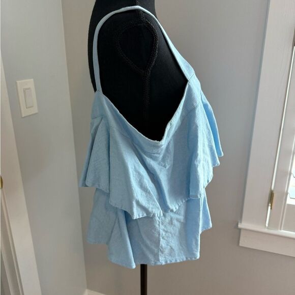 abound Light Blue Layered Women's Top - Picture 2 of 5